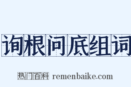 询根问底组词是什么意思的图片